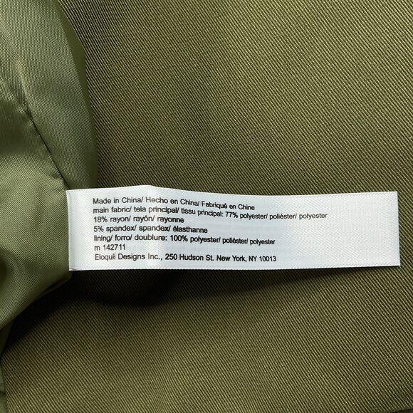 Eloquii Blazer Jacket sz 18 Army Green Belt Detail Peak Lapel Office Preppy NWT - Picture 9 of 12